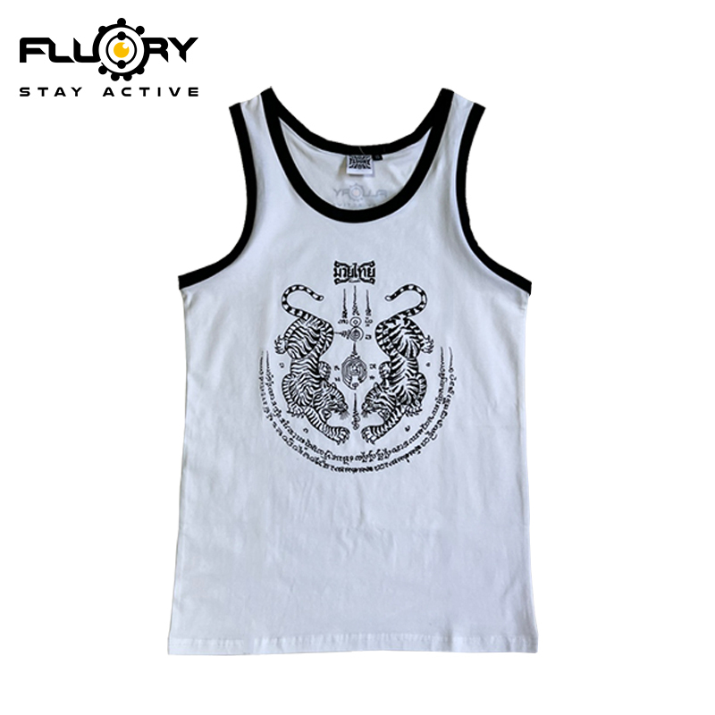 Fluory Fire Fortress Tiger Muay Thai Vest Sports Training Fighting Sanda Top Boxing Clothing for Men and Women