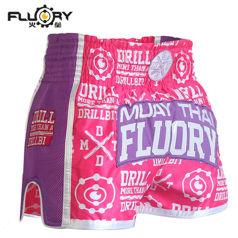 Fluory Muay Thai Boxing Shorts Professional Mixed Martial Arts Shorts Fighting Training Pants Sanda Uniform Competition
