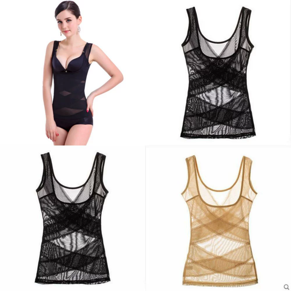 [1/2 mảnh body shapewear mỏng bụng corset thắt lưng phụ nữ áo vest body corset eo đồ lót giảm béo - Sau sinh