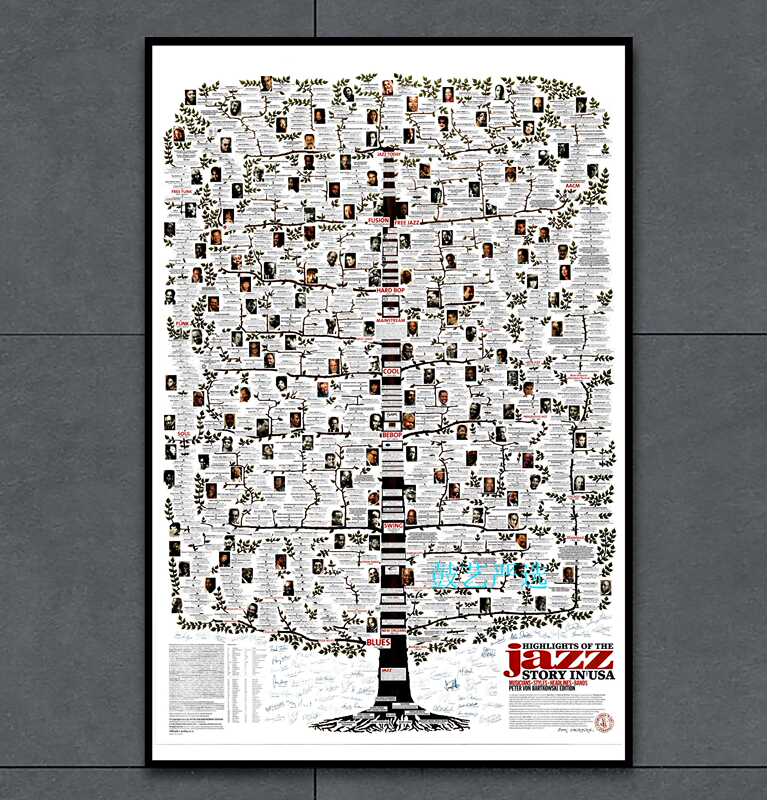 High-End Jazz Tree Series Waterproof, Sun-Proof and Non-Fading Imported Canvas Poster