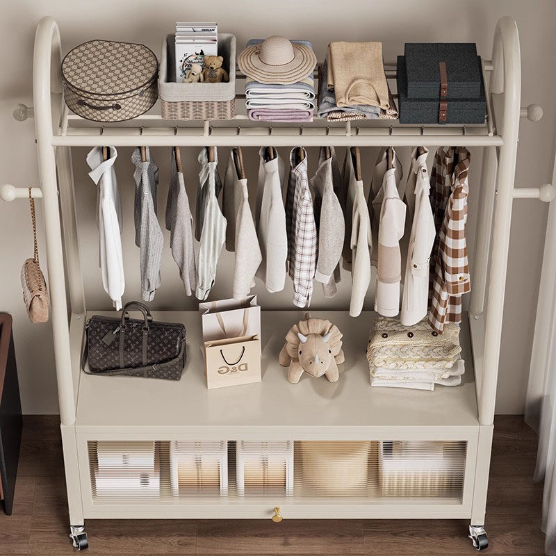German Coat Rack Floor-Standing Bedroom Home Indoor Movable Clothes Rack Room Clothes Storage Rack Storage Rack