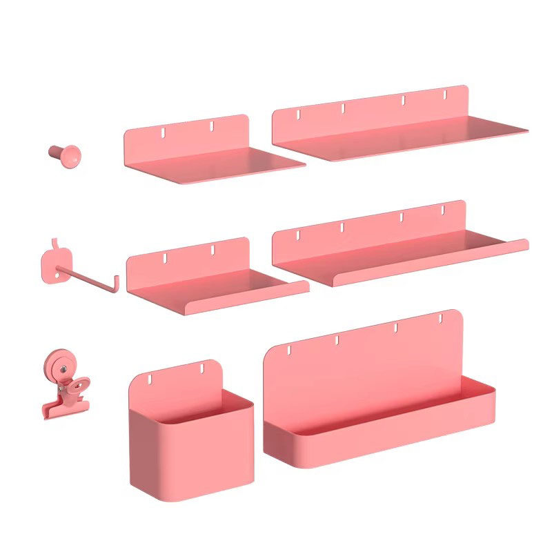 Perforated Board Accessories for Storage Racks, Metal Living Room Entrance Wall Display Shelves, Desk Storage Shelves, Available in Multiple Colors