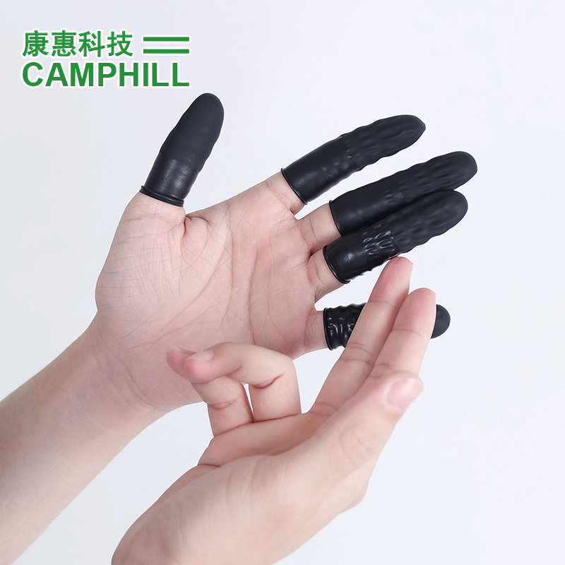 Imported SUZUKI disposable latex finger cots roll mouth dust-free anti-skid anti-static black finger cots electronic factory