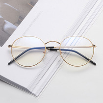 Han Edition round female retro - art glasses frame flat light mirror myopia titanium frame 58060