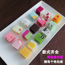 Emulated fruit dried fruit thick cut fried yogurt model strawberry fried yogurt plastic fried yogurt prop to eat food