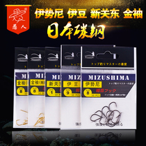 Bagged fish hook Izu Iconi gold sleeve new Kanto barbed fishing hook carbon fishing hook fishing gear imported