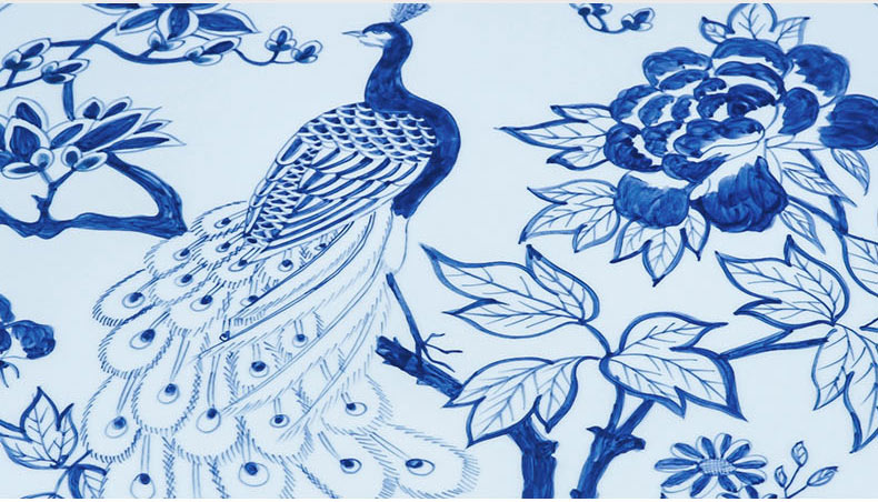 Jingdezhen ceramic table who suit round - table hand - made porcelain is suing patio furniture longfeng peacock pheasant