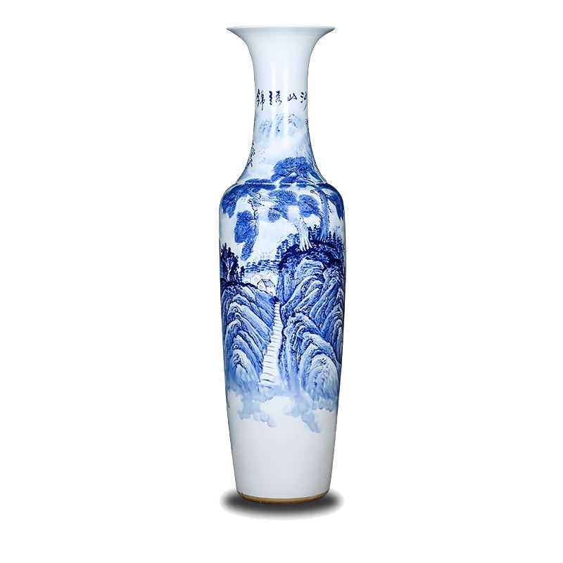 Jingdezhen ceramics high white glaze hand - made splendid sunvo home furnishing articles for the opening of large vase of blue and white porcelain