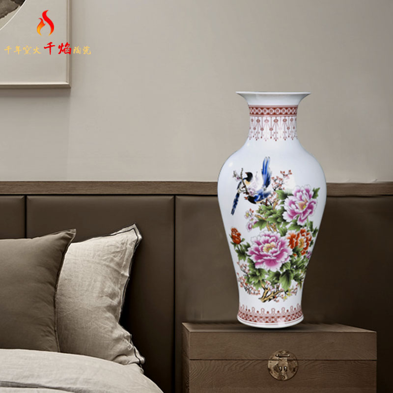 Jingdezhen ceramic blue and white porcelain vase archaize furnishing articles flower arranging, blue and white landscape new sitting room of Chinese style household act the role ofing is tasted