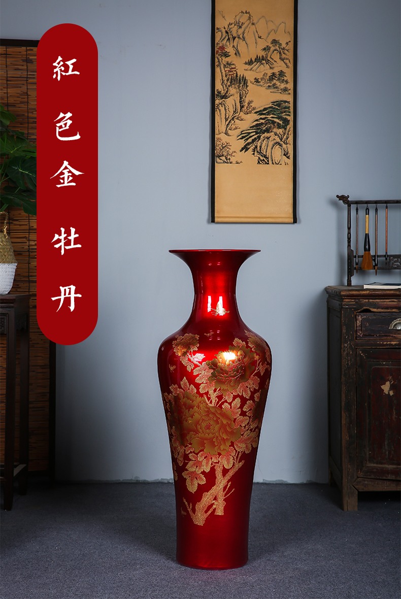 Jingdezhen ceramics glaze landing large crystal vase sitting room the opened flower arranging I household adornment furnishing articles