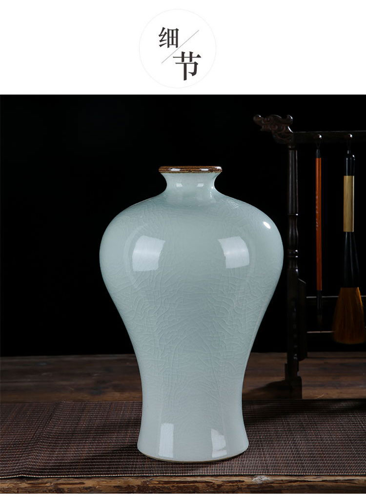 Jingdezhen ceramics vase furnishing articles up crack decoration of Chinese ancient frame wine sitting room ikebana arts and crafts