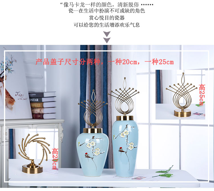 New Chinese style with modern ceramics jingdezhen vase three - piece vases, flower arranging wine sitting room adornment is placed adorn article