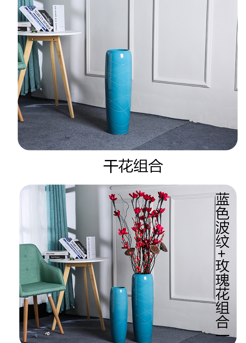 European - style decorative furnishing articles ceramic flower arranging dried vase creative home sitting room desktop TV ark to send wedding present