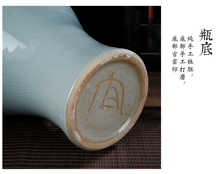 Jingdezhen ceramics vase furnishing articles up crack decoration of Chinese ancient frame wine sitting room ikebana arts and crafts