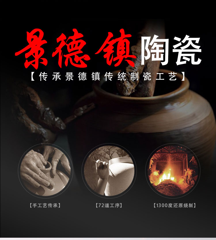 Jingdezhen ceramics from pastel large vases, flower arrangement of Chinese style living room archaize home furnishing articles 12 gold hair pin admiralty bottle