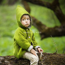 Dutch crowdsourced custom KS Childrens wool coat thin and cute elf hat wool what a great coat.