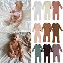 New mar customized infant baby newborn long sleeve one-piece clothes climbing clothes Harvest soft Modale cotton