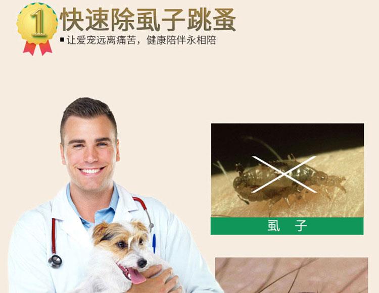 Dog 蚤 清 120m chó loại bỏ bọ cạp bọ cạp chó con chó con giun mèo phổ biến - Cat / Dog Medical Supplies Máy siêu âm thú y giá rẻ