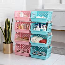 Kitchen racks fruit and vegetable baskets floor-to-ceiling multi-layer household vegetable shelves plastic living room floor-to-ceiling storage racks
