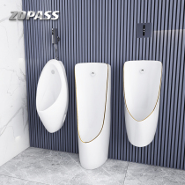 Light extravagant home small poop hanging wall style mens standing toilet ceramic urinal hanging floor type induction urinal