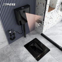 Black Home Ceramic Squat Pit Squatting toilet Deodorant Squatting toilet Toilet Bowl complete with toilet squatting pan