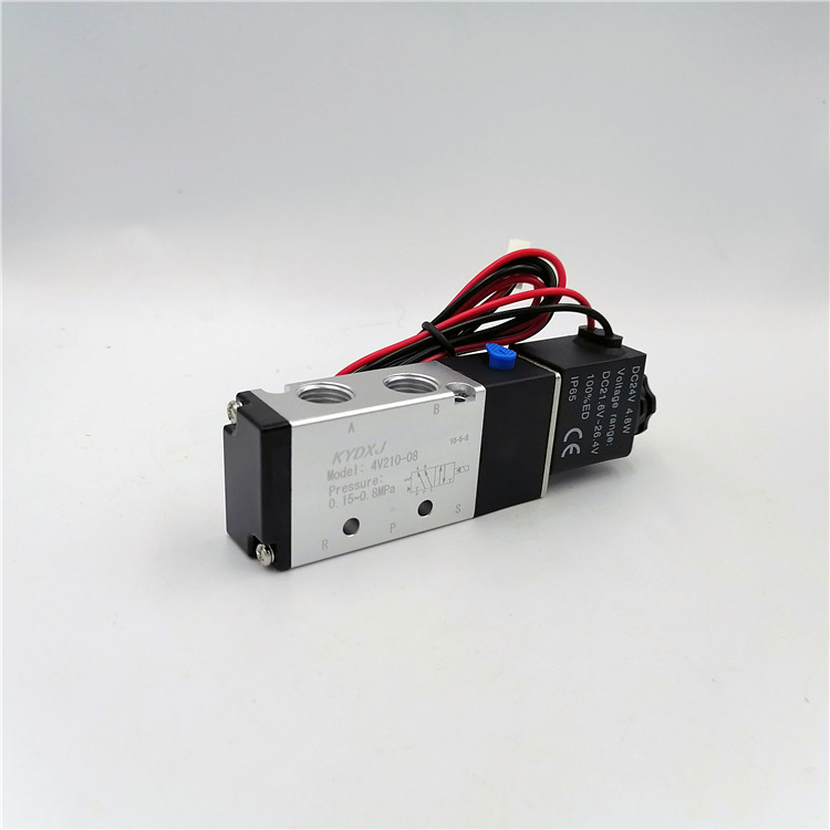Solenoid valve 4V210-08 Two-position five-way DC24V cylinder reversing valve electric valve AC220 V manipulator