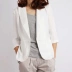 Xia nữ slim body linen nhỏ phù hợp với mùa xuân và mùa thu cotton mỏng và lanh phù hợp với đoạn ngắn tay áo bảy điểm áo khoác XL thủy triều - Business Suit quần áo đẹp nữ Business Suit