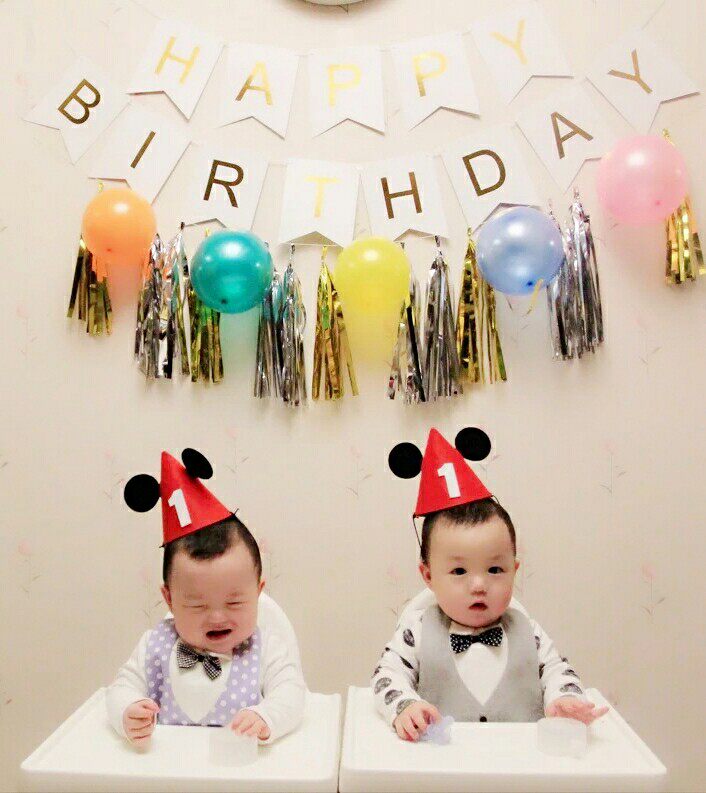Mickey Birthday hat Non-woven Adult children Baby Birthday year-old party Party decoration crown hat