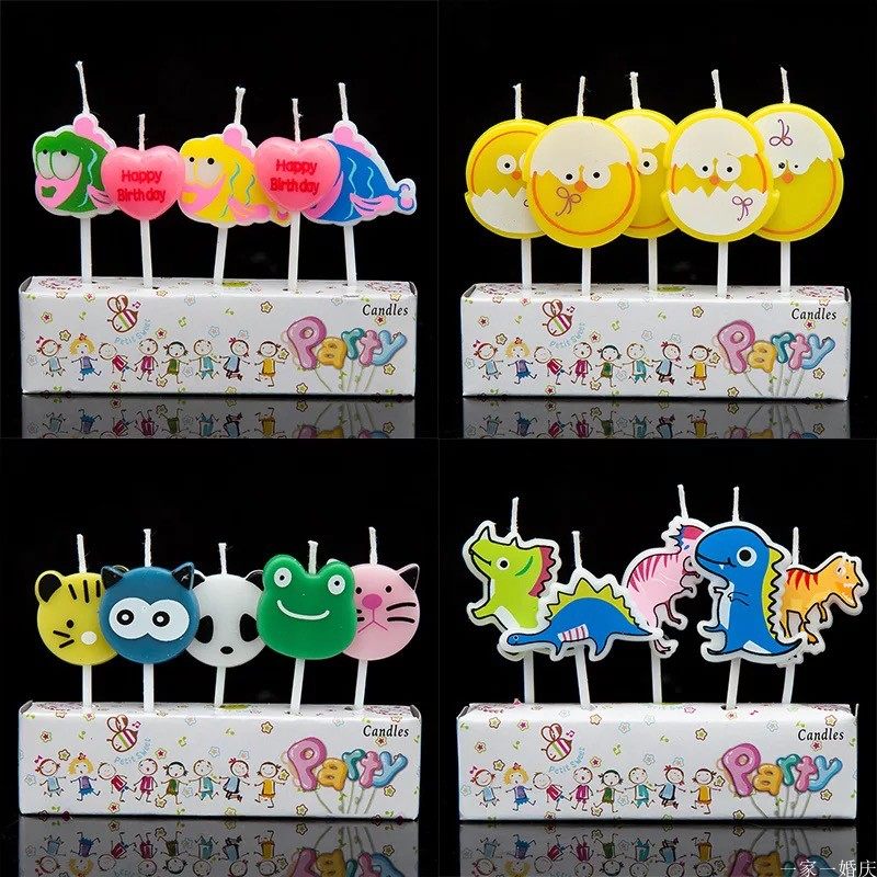 Cake Decoration Small Chicken Baby Eggshell Candle Cartoon Birthday Candle Dinosaur Car Plane 1 Year Old Candle