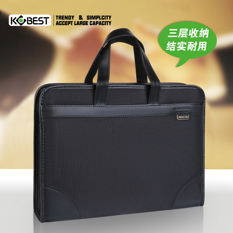 Briefcase Men's handbag Lean Satchel Bag Business Bag Oxford Cloth Black Minimalist Atmosphere Papers Bag Office Bag Conference Bag