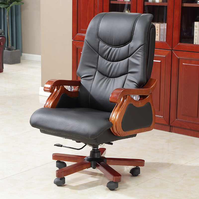 Xipi executive chair business office leather boss chair can lie back leisure chair home solid wood foot computer chair