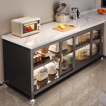 Natural rock slab thickened storage storage cabinet