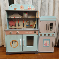 Childrens house cooking boys and girls wooden kitchen toys birthday gift set 3-4-5 years old simulation kitchenware
