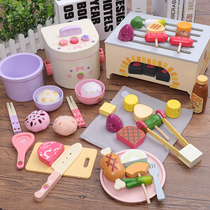 Girl childrens house kitchen toy cake simulation cooking kitchenware 1-2-3-4-5 birthday gift