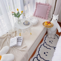 2022 new Korean plush bay window cushion window sill mat bedroom balcony mat custom non-slip net red four seasons common