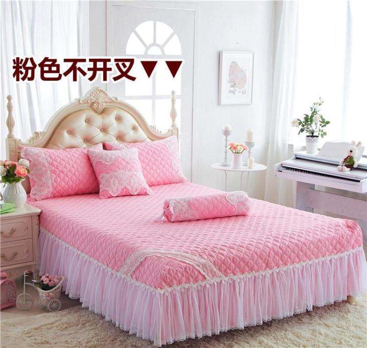 Trang chủ công chúa dệt bông chăn bông trải giường váy đơn mảnh cotton dày cộng với bộ giường bông ren chia châu Âu - Váy Petti