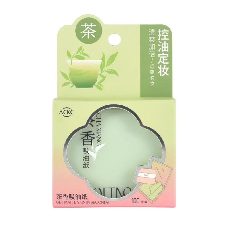 Ackc Oil Control Makeup Setting Oil Absorbing Sheets 100 Pieces - Green Tea (Includes Storage) Ackc Oil Control Makeup Setting Oil Absorbing Sheets 100 Pieces - Green Tea (Includes Storage)