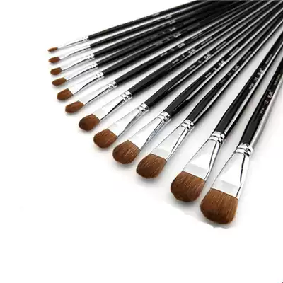Sitong Baowang round head Wolf black watercolor pen oil brush watercolor pen acrylic paint brush Fan Pen row pen single set