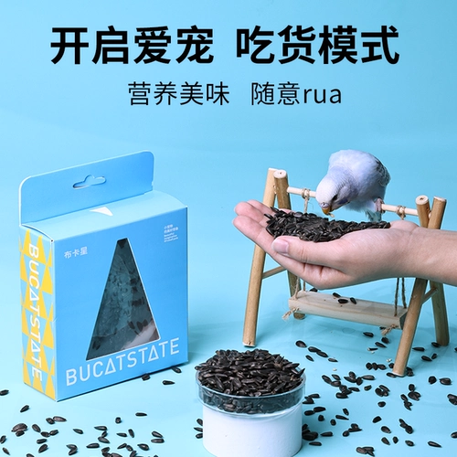 Buka Star Parrot Birds Food Feed Trawing вознаграждение закуски маленькие чернокожи