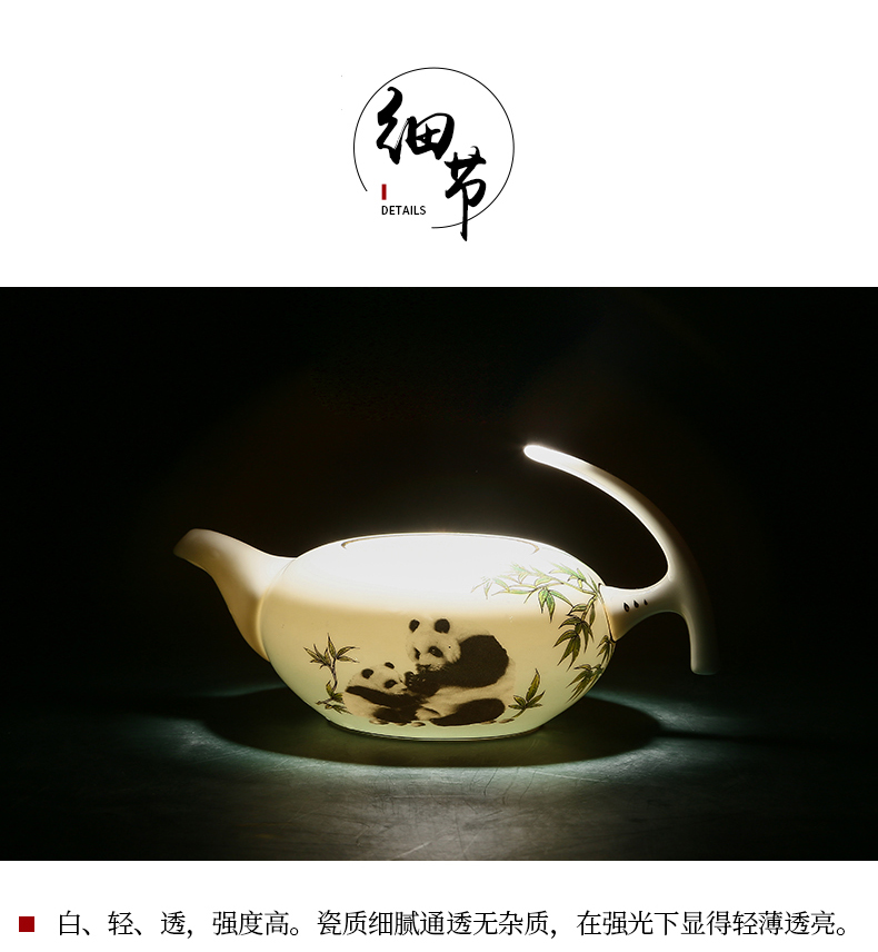 Ipads China kung fu tea set manually paint Chinese style household teapot tea sets tea tray in the living room