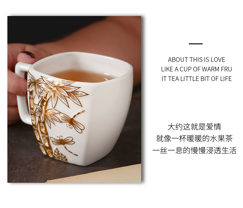 Sitting room glass tea set coffee cup home European ceramic water with either the teapot cup of a complete set of tea cups