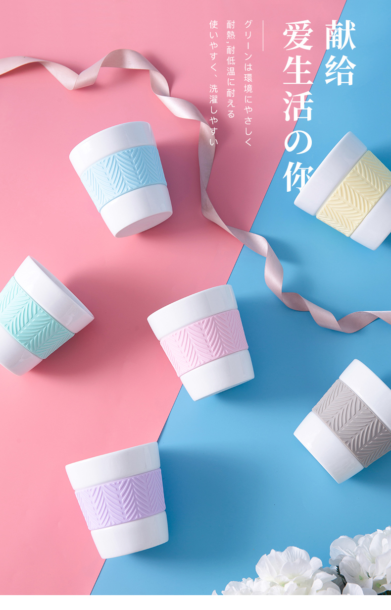 E best la ins han edition of creative move trend ceramic tea cup super express of picking household water cup "women