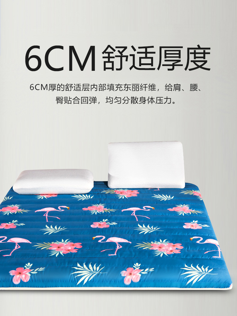 Nệm dày 0,9m mét sinh viên đơn giường đôi nhíp giường nhíp đệm xốp đệm nhà - Nệm nệm kim cương 1m6