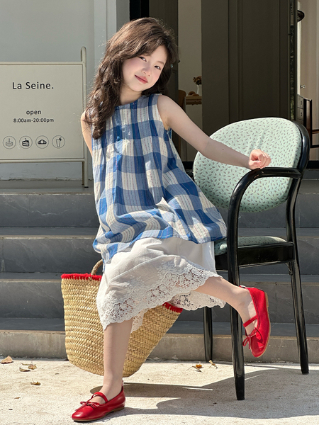 Girls' Summer Outfit 2026 New Stylish Children's Clothing Little Girl Summer Vest and Skirt Two-Piece Set Thin — 2