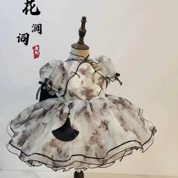 Dog clothes summer thin pet clothing teddy bichon pomeranian vip cat princess bow flower skirt