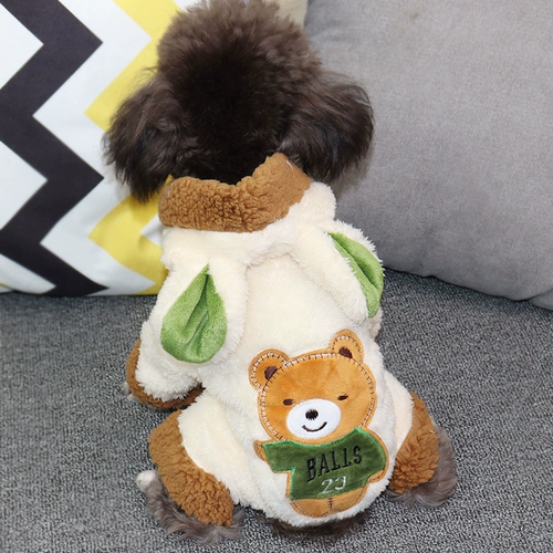 Одежда собак Осень и Зима плюс бархатный толстый Тедди Танди Танди Тедди.