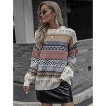 2024 new Korean style loose sweater for women in autumn and winter outer wear and inner wear with bf lazy style large size knitted tops for women with long sleeves