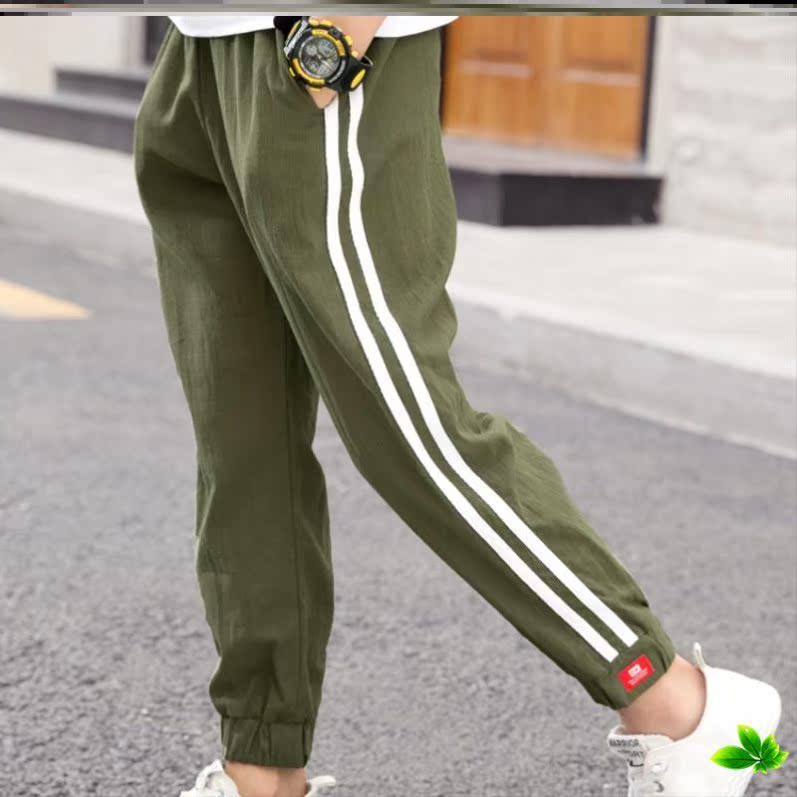 Tăng childrens quần mùa hè mỏng lỏng mặc giản dị chàng trai lớn sweatpants lỏng lẻo vừa trẻ em độ đàn hồi.