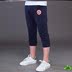 Trẻ em quần bảy điểm quần bé trai xu hướng thời trang childrens sweatpants mens đặt cộng với chất béo siêu lửa tăng đàn hồi mã. 