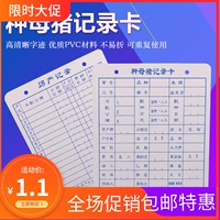 SOW Record Card Толстая двухпользованная карта управления файлами доставки виды свиньи беременность беременности